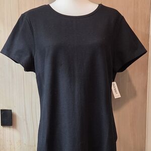 Old Navy Black Short Sleeve T-shirt Dress NWT